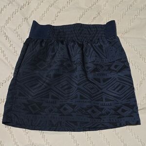🟣 Navy Blue Patterned Women's Skirt